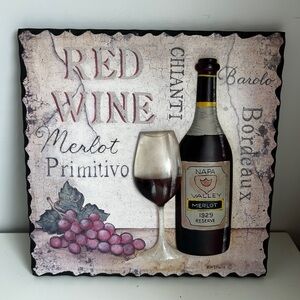 3D Wine Decor, signed by Kim Lewis